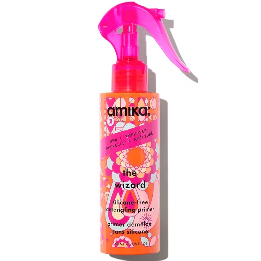 Amika The Wizard Detangling Primer - Vibrant Pink and Orange